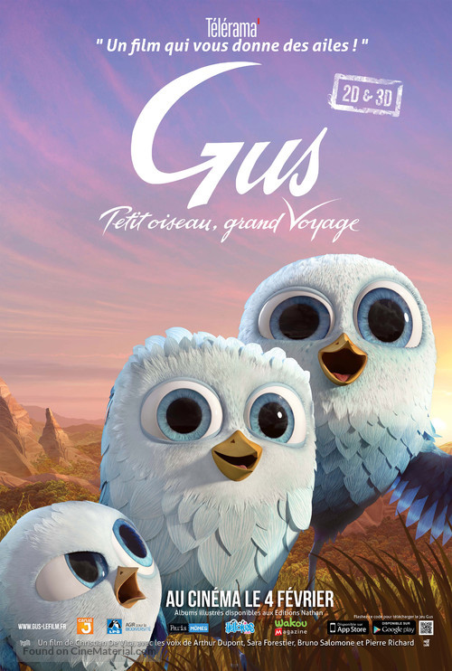 Gus Petit Oiseau Grand Voyage 2014 French Movie Poster