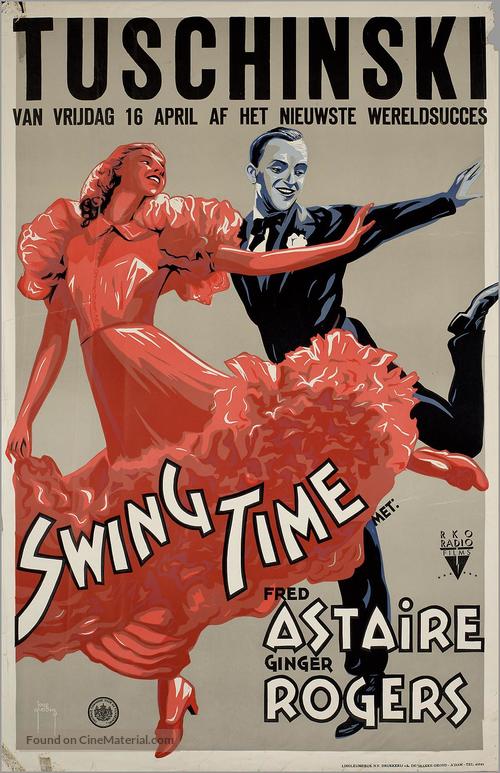 Swing Time 1936 Dutch Movie Poster