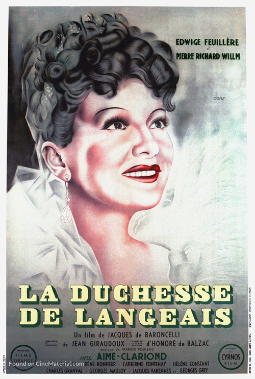 La Duchesse De Langeais 1942 French Movie Poster - 