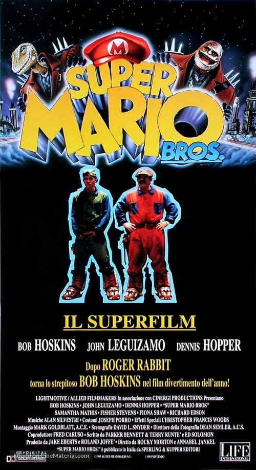 Super Mario Bros. (1993) Italian movie poster