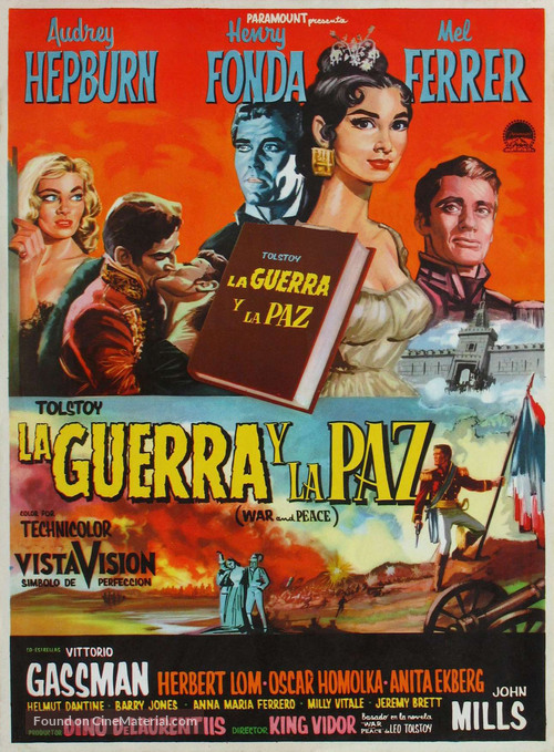 War and Peace (1956) Argentinian movie poster