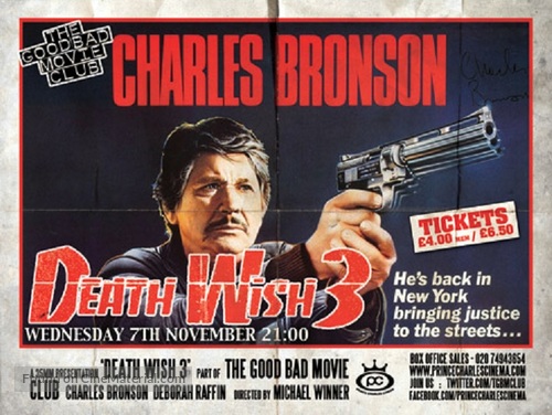 Death Wish 3 (1985) British movie poster
