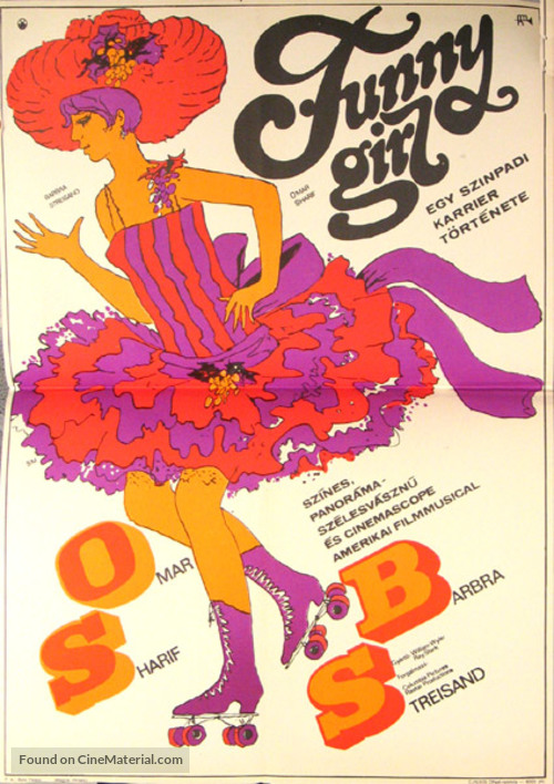 Funny Girl (1968) Hungarian theatrical movie poster