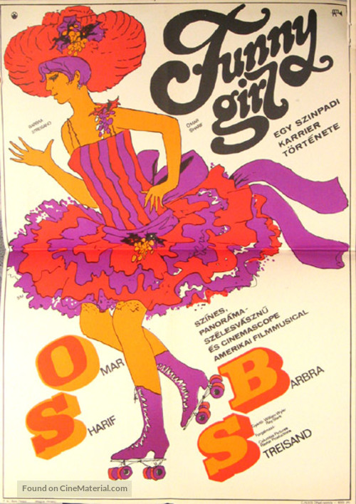 Funny Girl (1968) Hungarian theatrical movie poster