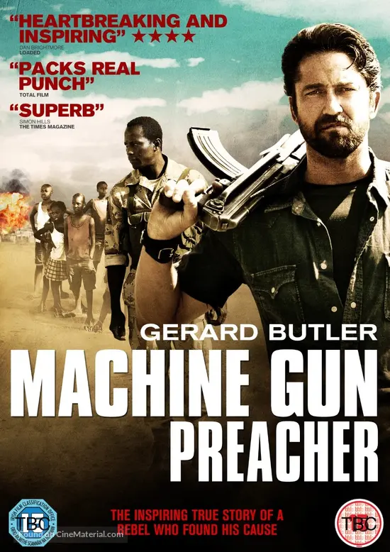 Machine Gun Preacher (2011) British Dvd Movie Cover Machine Gun Preacher (2011) British Dvd Movie Cover