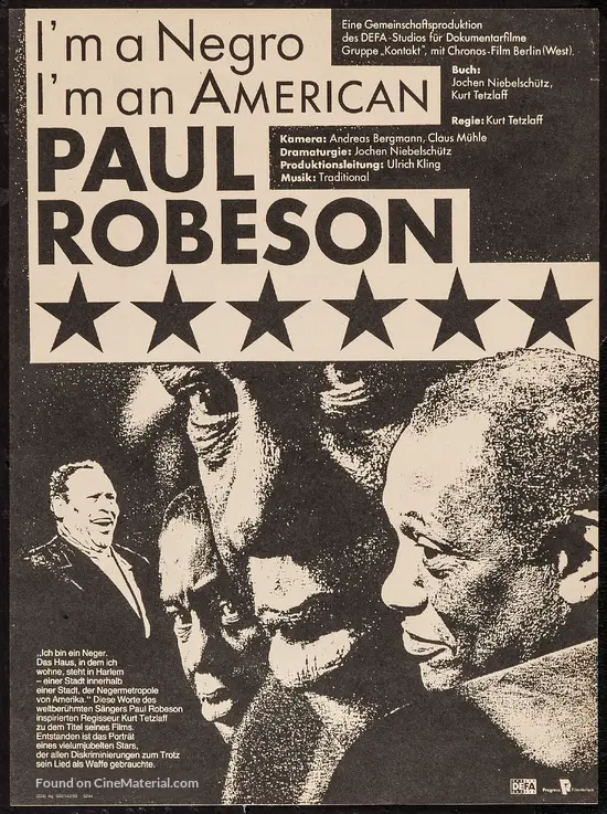 I M A Negro I M An American 1990 German Movie Poster