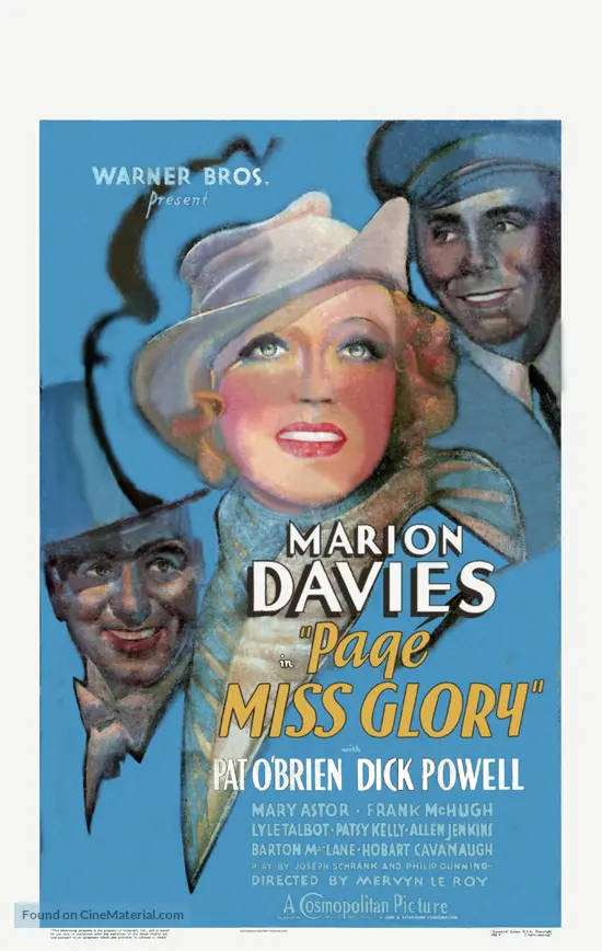 Page Miss Glory (1935) movie poster
