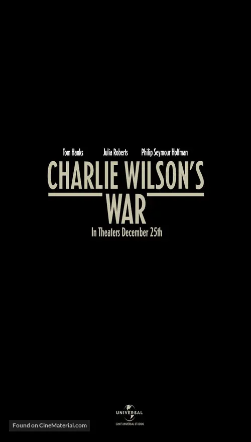 Charlie Wilsons War Movie Poster Charlie Wilsons War Movie Poster