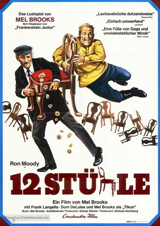 The Twelve Chairs 1970 German Movie Poster