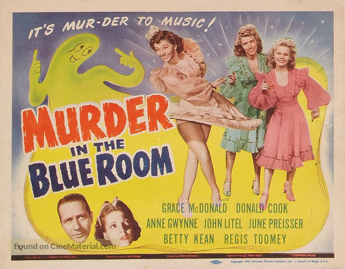 Murder In The Blue Room 1944 Movie Poster