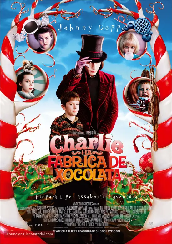 Charlie and the Chocolate Factory Spanish movie poster