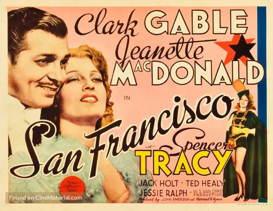 Image result for SAN FRANCISCO MOVIE POSTER