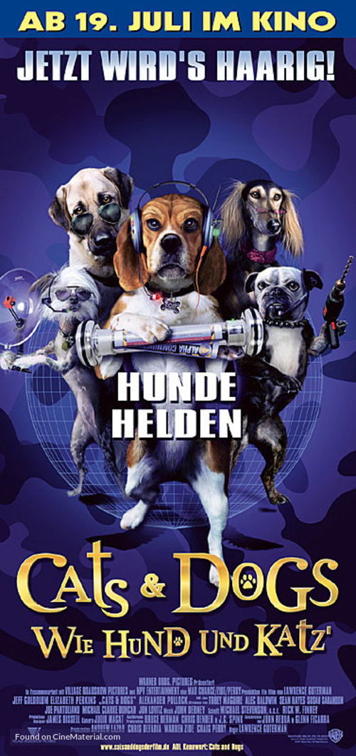 Cats & Dogs German movie poster