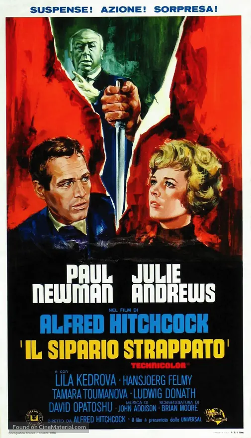 Torn Curtain 1966 Italian Movie Poster