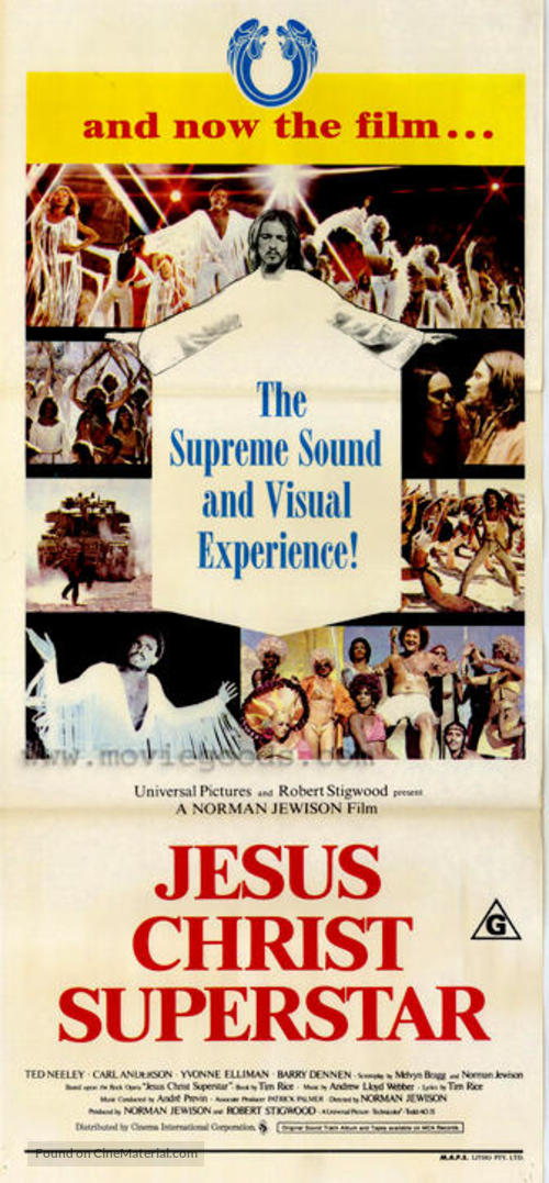 Jesus Christ Superstar (1973) Australian movie poster