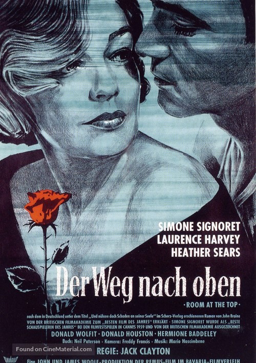 Room At The Top 1959 German Movie Poster