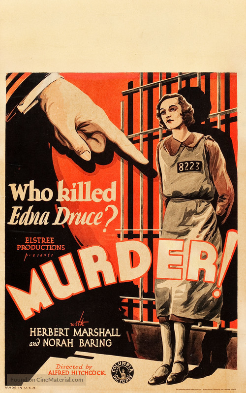 Murder! (1930) movie poster
