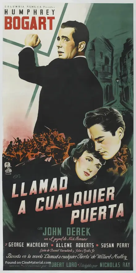 Knock On Any Door 1949 Spanish Movie Poster