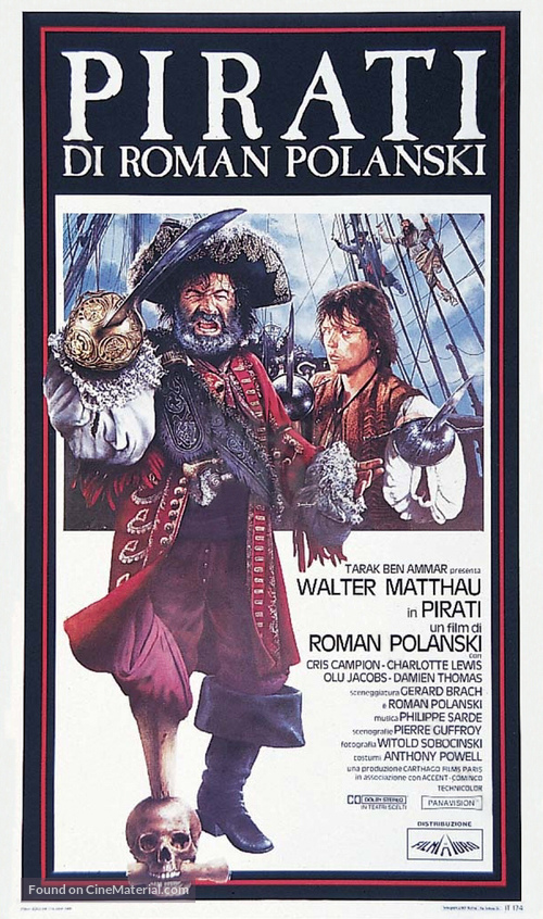 Pirates (1986) Italian movie poster