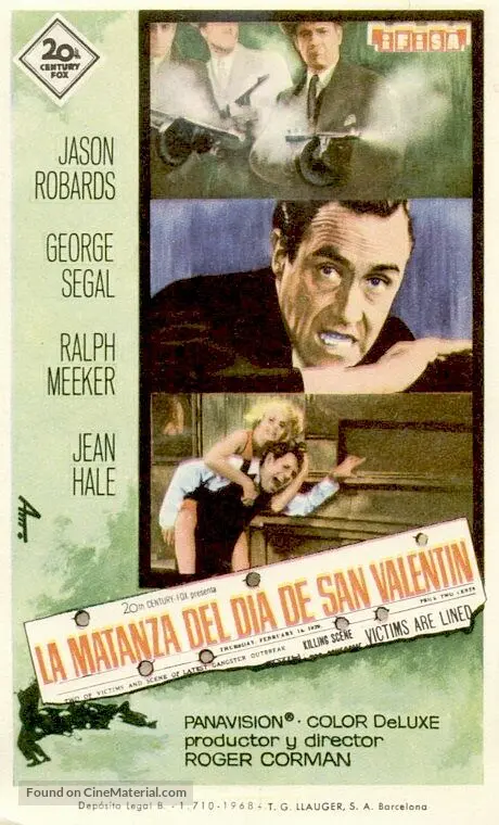 The St Valentine S Day Massacre 1967 Spanish Movie Poster The St Valentine S Day Massacre 1967 Spanish Movie Poster