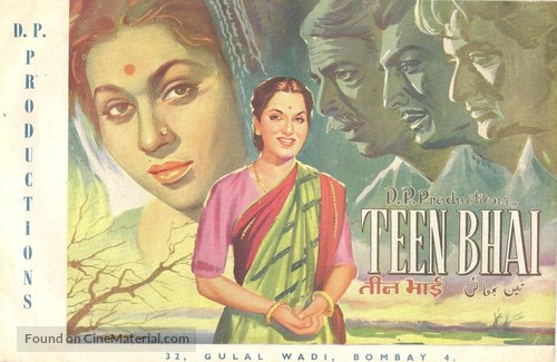 Image result for film (Teen Bhai)(1955)