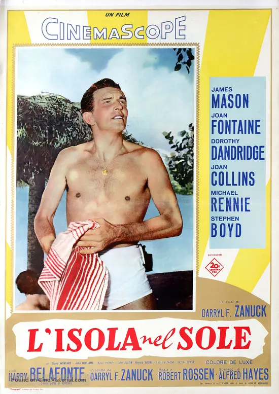 Island In The Sun 1957 Italian Movie Poster