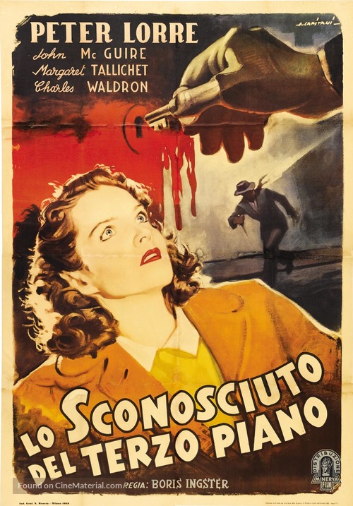 Stranger On The Third Floor 1940 Italian Movie Poster