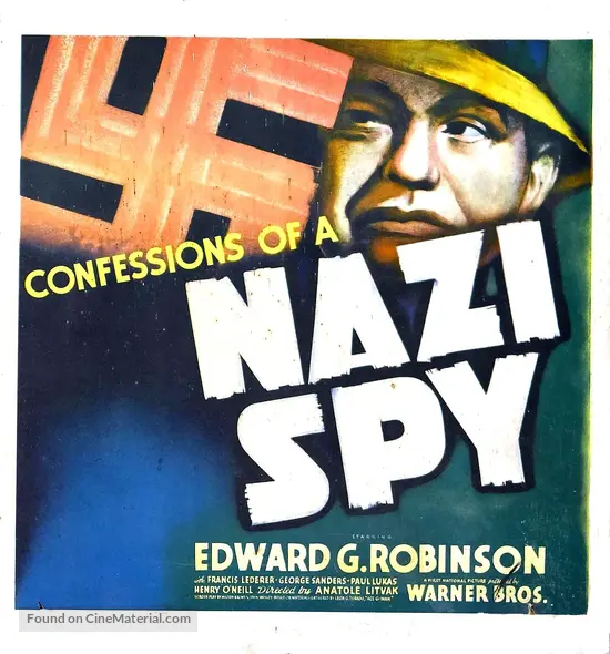 Image result for confessions of a nazi spy poster